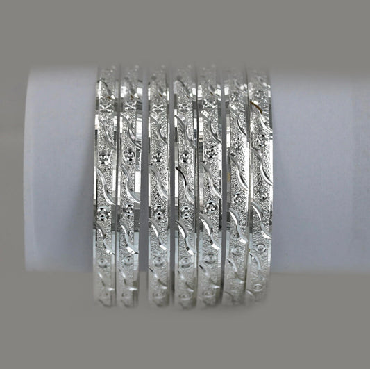 Silver 6 mm Sugar Bangles