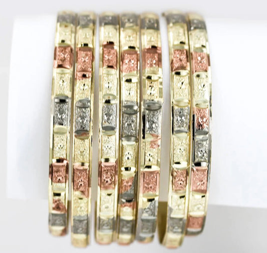 Tri-Color 6 mm Sugar Bangles