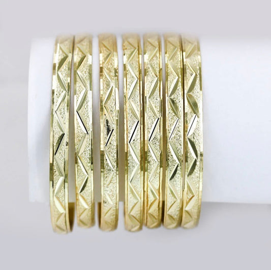 Gold 6 mm Sugar Bangles