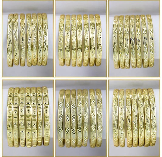Gold 6 mm Sugar Bangles