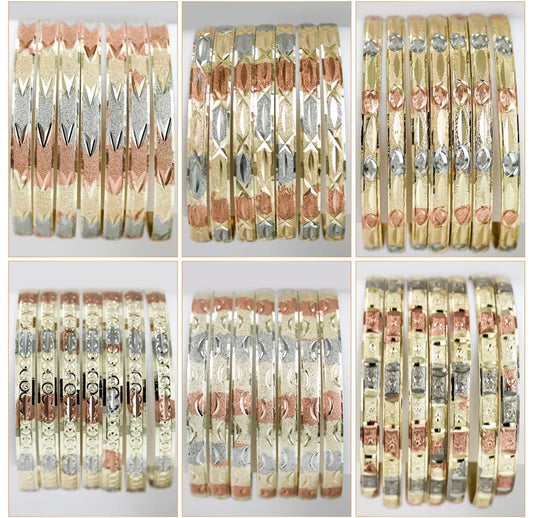 Tri-Color 6 mm Sugar Bangles