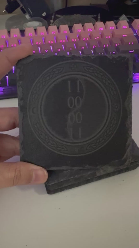 Custom Set of 4 Slate Table Coasters